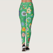Legging vert Multi fleurs (Dos)