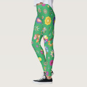 Legging vert Multi fleurs (Gauche)