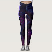 Legging vibrant violet gecko inspiré des reptiles  (Devant)