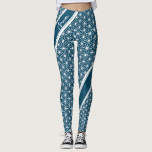 Leggings 麻 の 葉 ASANOHA japonais traditionnel motif KIMONO