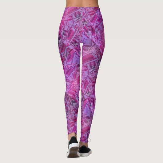 Leggings 100 $ de bons roses (Dos)