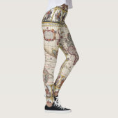 Leggings 1652 carte du monde, carte du monde d'atlas de mer (Droite)