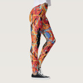 Leggings 16 bits Vilain Orange Black splatter (Droite)