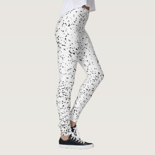Leggings 16.	 Grunge animal noir et blanc éclat d'encre par (Droite)