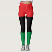 Leggings 1804 Haïti Couleurs panafricaines  (Devant)