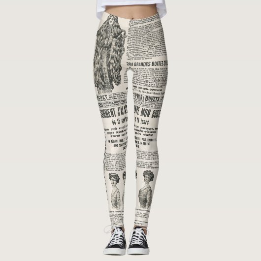 Leggings 1919 Paris Mode : Page de journaux anciens (Devant)