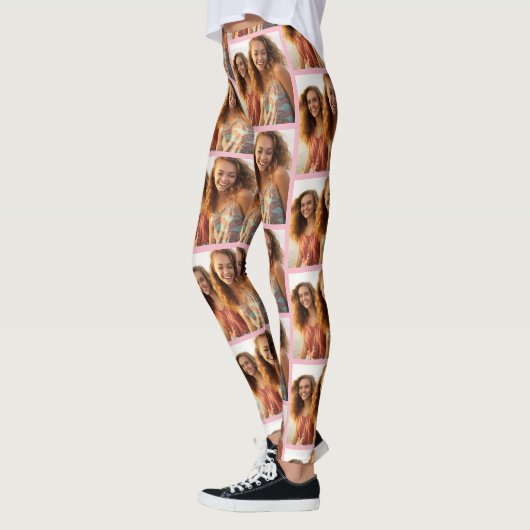 Leggings 1 Collage photo avec Monogramme peut modifier la c (Gauche)