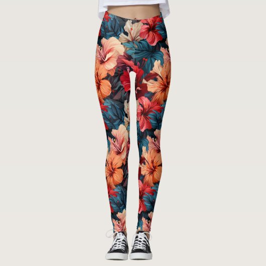 Leggings #26 Motif floral (Devant)
