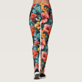 Leggings #28 Motif floral (Dos)