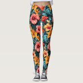 Leggings #28 Motif floral (Devant)