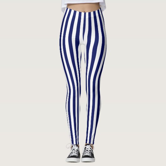 Leggings 2 couches - do-it-yourself Blancs en bande NB (Devant)