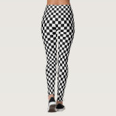 Leggings 2 Couches - Vérification Blanche DIY Fond Noir (Dos)