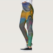 Leggings 2 Jambes Abstraites psychédéliques indécises (Gauche)