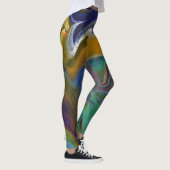 Leggings 2 Jambes Abstraites psychédéliques indécises (Droite)