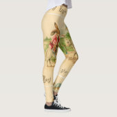 Leggings 2 lapins de Pâques sur des guêtres d'agneaux (Droite)