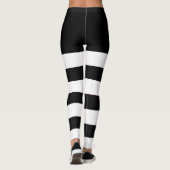 Leggings 2 Tonées Noir Et Blanc Trappes Femme (Dos)