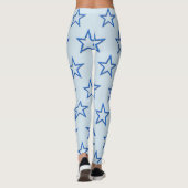 Leggings - 3-D Blue Stars (Dos)