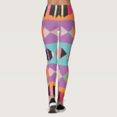 Leggings 3b bandes et triangles colorés (Dos)
