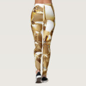 Leggings 3D abstraite texture or cristal. (Dos)