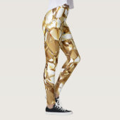 Leggings 3D abstraite texture or cristal. (Droite)