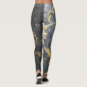 Leggings 3D bleu et or (Dos)