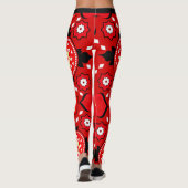 Leggings 3d motif tribal exceptionnel en rouge Extraordinai (Dos)