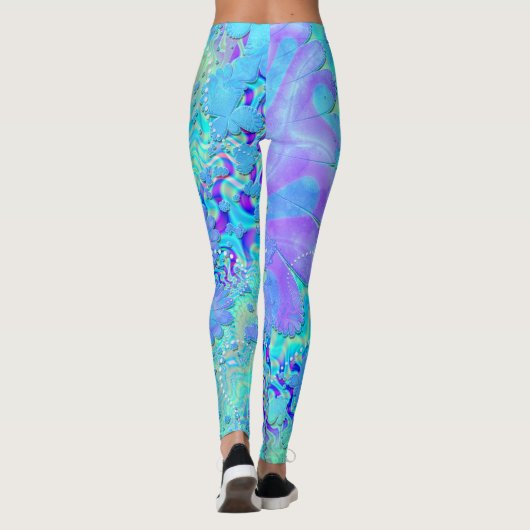 Leggings 3D Pastel Flower Psychedélic (Dos)