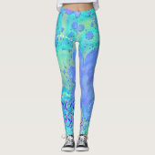 Leggings 3D Pastel Flower Psychedélic (Devant)