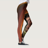 Leggings 3D Spirale Abstraite couleurs chaudes Art fractal  (Droite)