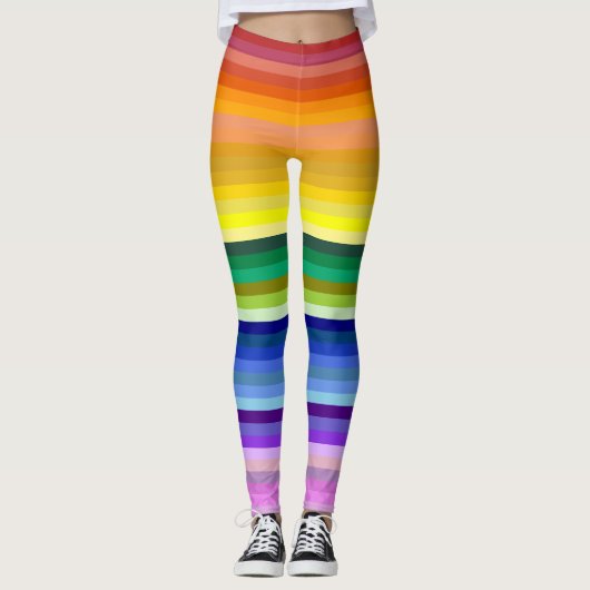 Leggings 42 bandes arc-en-ciel (Devant)