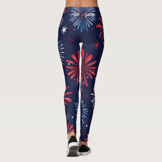 Leggings 4 juillet d'impression du panier (Dos)