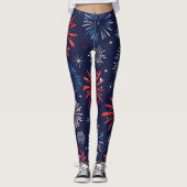 Leggings 4 juillet d'impression du panier (Devant)