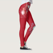 Leggings 4 juillet, feux d'artifice rouges (Droite)