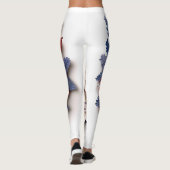 Leggings 4 juillet : Fleurs patriotiques 3D (Dos)