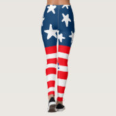 Leggings 4 juillet jour de l'indépendance ajouter nom texte (Dos)