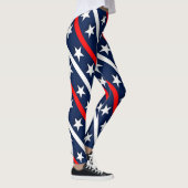 Leggings 4 juillet motif rouge, blanc et bleu (Droite)