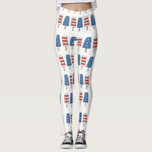 Leggings 4 juillet Popsicles 4 juillet fête de l'indépendan