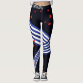 Leggings 4 juillet tourbillonnement de vagues croisé par (Devant)