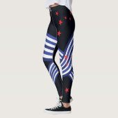 Leggings 4 juillet tourbillonnement de vagues croisé par (Gauche)