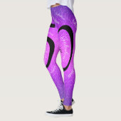 Leggings 50 Et Fabuleux Anniversaire Métallique Violet Élég (Gauche)