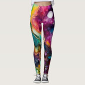 Leggings 60s Retro Tye Die les années 70 Hippy (Devant)