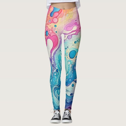 Leggings 70s 60s Psychedelic Hippy Retro Hip (Devant)