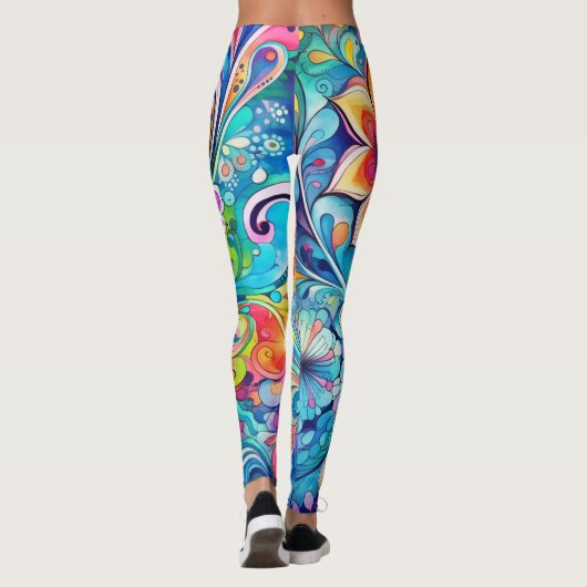 Leggings 70s 60s Psychedelic Hippy Retro Hip (Dos)