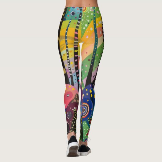 Leggings 70s 60s Psychedelic Hippy Retro Hip (Dos)