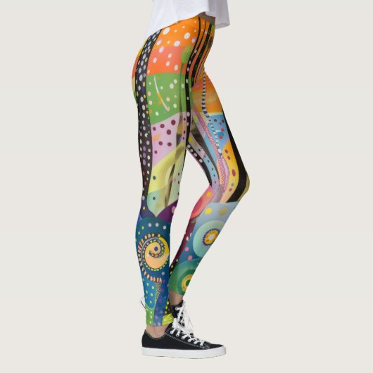 Leggings 70s 60s Psychedelic Hippy Retro Hip (Droite)