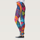 Leggings 70s 60s Psychedelic Hippy Retro Hip (Gauche)