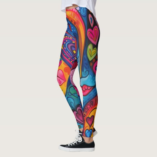 Leggings 70s 60s Psychedelic Hippy Retro Hip (Gauche)