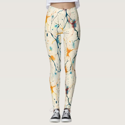 Leggings 70s 60s Psychedelic Hippy Retro Hip (Devant)