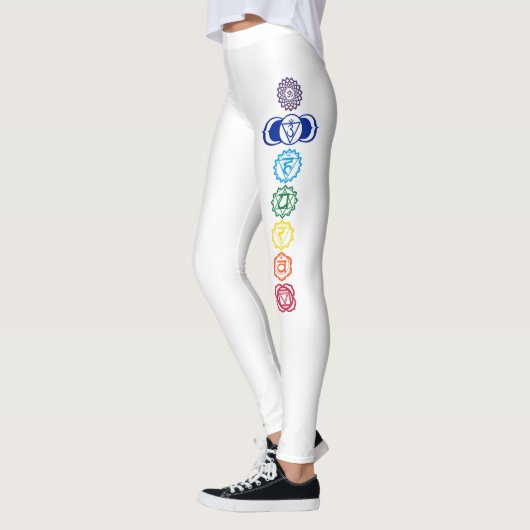 Leggings 7 pantalons de yoga de Chakras (Gauche)