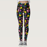 Leggings 80 Noir et rétro<br><div class="desc">Des leggings d'anniversaire colorés et amusants pour les amateurs de yoga et d'exercice cool, radicaux, bodacieux, tubulaires et fantastiques. motif des années 1980 fait un thème amusant et rétro pour la jeune fille ou la femme millénaire.</div>